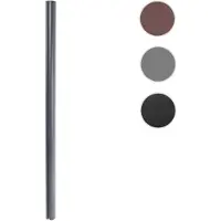 Mendler Alu-Pfosten Sarthe-WPC-Zaun, Pfeiler Pfahl, Stecksystem 240cm, grau