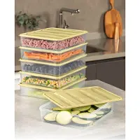 Hermia Concept , YBLLA3,56LI - Yellow, Aufbewahrungsbox-Set (6-teilig), 100 % KUNSTSTOFF, Gelb, 23 x 30 x 6,5 cm