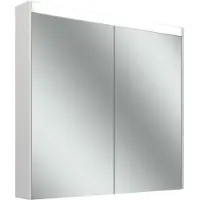 Schneider OBJECT Line Comfort LED-Spiegelschrank, 2 Türen 45/45cm, 895x123x743mm, Beleuchtung oben, 204.090.02.02, Ausführung: EU-Norm/Korpus weiß/4000K
