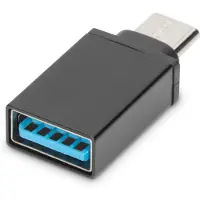Digitus Assmann USB-Adapter 9-polig USB Typ A W bis C M geformt Schwarz (AK-300506-000-S)
