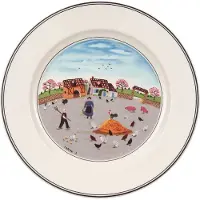 Villeroy & Boch Frühstücksteller "Frühstücksteller Hühnerhof Design Naif ø 21 cm bunt"