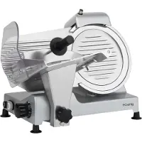 Koenig Elektrischer Alleschneider MSX250, professionell, präzise, Schnitt 0-12 mm, Klinge 25cm, eingebauter Schärfer, 282 rpm, Silber