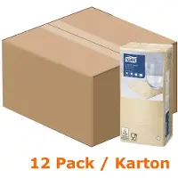 Tork 477828 Cocktailservietten 24 x 24 cm sand 2-lagig, 1/4 Flaz, 12 x 200 Stück/Karton