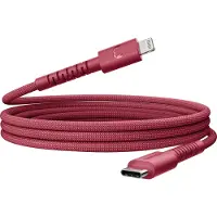 Fresh 'n rebel FlexWave, 2 m, Lightning, USB C, Stecker, Stecker, Rot