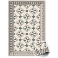 Tulup Teppich Achtzackige Sterne PVC Tapijt 60x90 cm Grün Vloerkleed Vinyl PVC Vloer Mat Rechteckig PVC Floor Mat