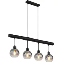Globo Lighting Hängelampe Moitas 4-Licht-Schwarz