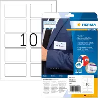 Herma Textil-/namensetiketten 80x50 25 Blatt Din A4 Endkappe 250 Einheiten