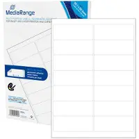 MediaRange MRINK146, Weiß, Dauerhaft, 99,1 x 38,1, A4, Matte, Laser/Inkjet