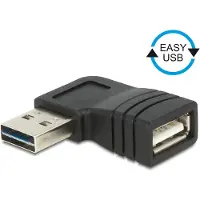 DeLOCK 65522, USB 2.0 A, USB 2.0 A, Schwarz