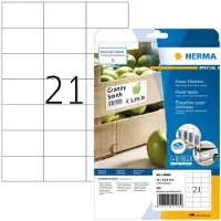 Herma Power-Etiketten Nr. 10906, 70 x 42,3 mm, selbstklebend, extrem stark haftend, Papier, weiß, 525 Stück
