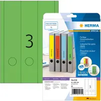 Herma Ordneretiketten A4, 297 x 61 mm, permanent haftend/bedruckbar, 60 Stück, grün