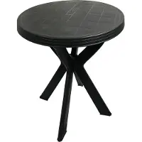 Mojawo Gartentisch Balkontisch Bistrotisch Tisch rund Anthrazit Ø70xH72cm