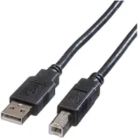Roline USB 2.0 Kabel, Typ A-B, schwarz, 4,5 m