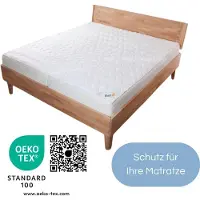 Jekatex Mikrofaser Matratzenauflage Aloe Vera 90 x 200 cm - Matratzentopper für Matratzen & Boxspringbetten