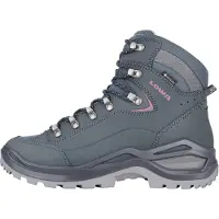 Lowa - Damen Wanderschuhe GORE-TEX &ndash; Renegade Evo GTX Mid Ws - Renegade Evo GTX Mid Ws Steelblue/Old Rose für Damen aus Leder - Größe 37 -