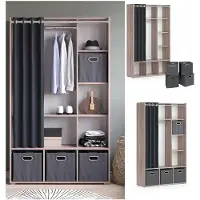 Vicco Kleiderschrank Luigi Sonoma 38 x 178.1 cm Mit Faltboxen (grau), Model 40725