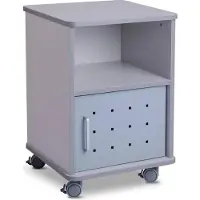 Rocada 4030, Grau, Melamin, 1 Tür(en), Drehtür, 2 Regale, 470 mm