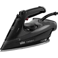 Braun TexStyle 5 SI 5088 BK, Trocken- & Dampfbügeleisen, EloxalPlus soleplate, 2 m, 220 g/min, Schwarz, 50 g/min