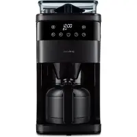 Medion Kaffeemaschine mit Mahlwerk und Thermoskanne (1 Liter, max. 8 Tassen, 8 Mahlstufen, max. 1000 Watt, Timer, LED Display, Tropfstopp, Permanentfilter, MD19911)