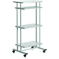 Rocada PC-Tisch mit Rollen grau 68,0 x 53,0 x 126,0 cm