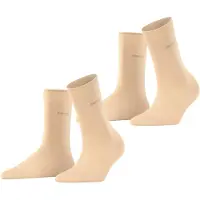 Esprit Socken "Basic Easy", (2 Paar, 2er Pack), ohne einschneidendes Bündchen, Basic-Socke, Uni-Strümpfe atmungsaktiv
