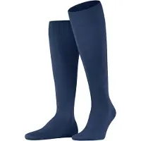Falke Kniestrümpfe "ClimaWool", Herren, Gr. 43-44, blau (royal blau), Materialmix, unifarben, normal, Socken Kniestrümpfe, aus klimaregulierender Wolle-Lyocell Mischung atmungsaktiv