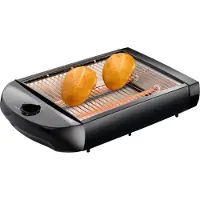 Melissa 16140145 - Flachtoaster - Herausnehmbare Krümelschublade - 600W - Schwarz