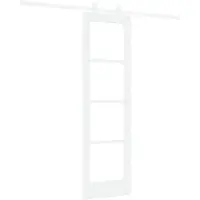 vidaXL Schiebetür ORKDAL Weiß 61 x 198,5 cm Massivholz Kiefer und Glas