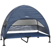 vidaXL Hochgelegtes Hundebett Marineblau 127 x 81 x 108 cm