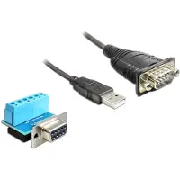 DeLOCK 62406, Schwarz, 0,82 m, USB Typ-A, DB-9, Männlich, Männlich