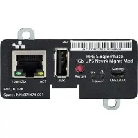 HP Single Phase 1Gb UPS Network Management Module, Schwarz, Metallisch