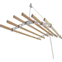 Monster Deckentrockner aus Holz - Weiß - 1.4m