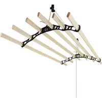 Monster Deckentrockner aus Holz - Schwarz - 1.5m