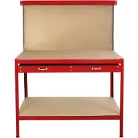 Monster Racking Werkbank mit Stecktafel und Schublade Rot