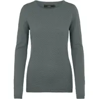 Vero Moda Rundhalspullover "VMCARE STRUCTURE LS O-NECK BLOU NOOS" mit Strukturmuster