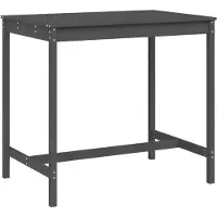 vidaXL Gartentisch Grau 121x82,5x110 cm Massivholz Kiefer