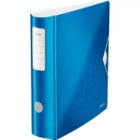Leitz Ordner Active WOW, DIN A4, Rückenbreite 82 mm, 5 Stück, blau