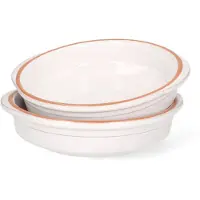 MamboCat 2er Set Cazuela WEISS Ton-Schale Ille Ø 20cm Größe L Mittelalter Wikinger