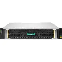 HP MSA 2060 10GbE iSCSI SFF Storage, 0 TB, HDD+SSD, 5 kg, Rack (2U), Silber, Schwarz