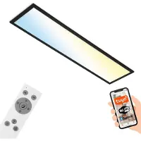 Briloner LED Panel CCT WiFi Schwenkbar App 28 W schwarz Metall-Kunststoff
