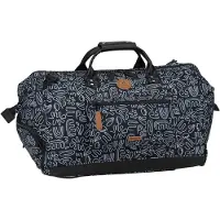 Cabaia Reisetasche mit Laptopfach Adventurer All Over Duffle Bag Amiens schwarz