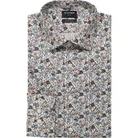 Olymp Langarmhemd "Luxor modern fit", Herren, Gr. 45, N-Gr, weiß, Web, Obermaterial: 100% Baumwolle, normal, 2-Knopf-Manschette, Hemden Langarmhemd, Modern Fit, Businesshemd, New-Kentkragen, gemustert