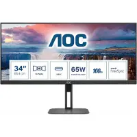 AOC U34V5C/BK (86.4 cm (34 Zoll), schwarz, WQHD, VA, USB-C, 100Hz Panel)