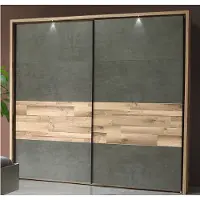 Möbelando Schwebetürenschrank Kleiderschrank Schrank Schiebetürenschrank "Rhodos IV"