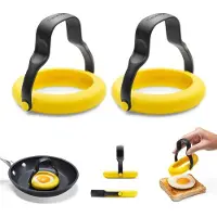 Dreamfarm Eierringe, 2er-Set - Backen, Wenden und Servieren - Silikon - kein Auslaufen |