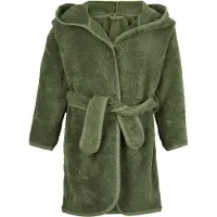 Pippi Baby Bademantel - Deep Lichen Green m. Drache - - 74/80 - Bademäntel