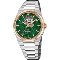 Festina Herrenuhr Swiss Made Armbanduhr Edelstahl silber UF20061/3