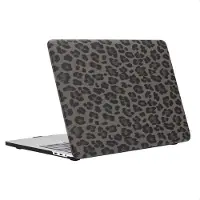 Selencia Sabi Laptop Cover Leopardenmuster für das Apple MacBook Pro 16 Zoll (2021 / 2023 M3 / 2024 M4 / 2026 M5) - Midnight Black