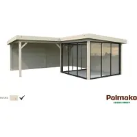 Palmako Pavillon Lenna Slide 24,9 m² Set 412 588 x 588 cm natur