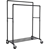 Songmics Doppelkleiderstange Wasserrohr-Design B34HSR60B
